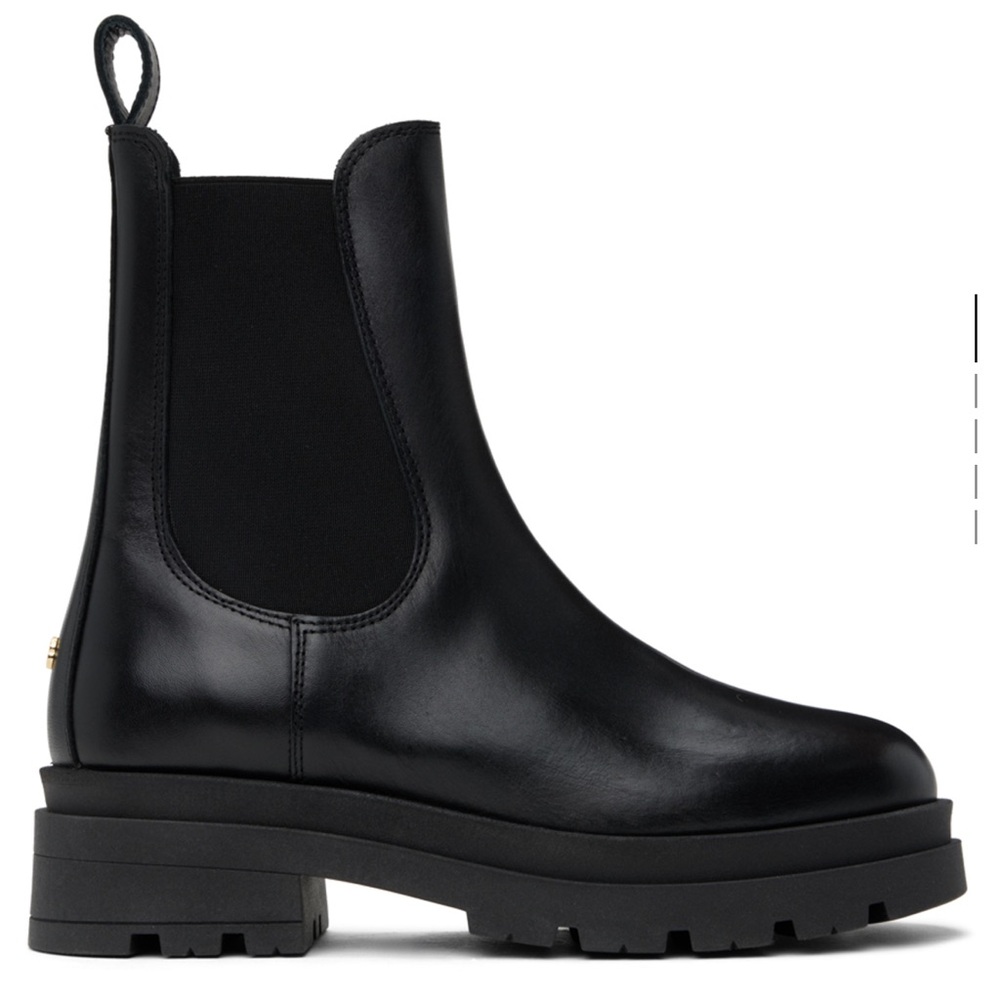 Anine Bing Glossy Black Moto Boots